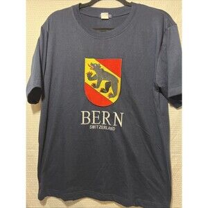 Bern Switzerland Shirt Large Tshirt Tee Crew Neck Short Sleeve Embroidered Logo